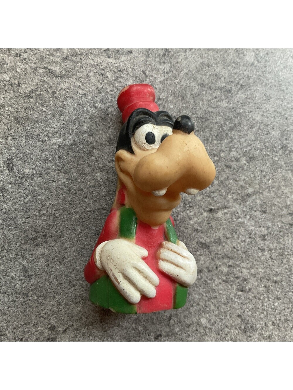 Vintage Walt Disney Rubber Goofy Finger Puppet Made In Taiwan Approx 3.25" Bin F